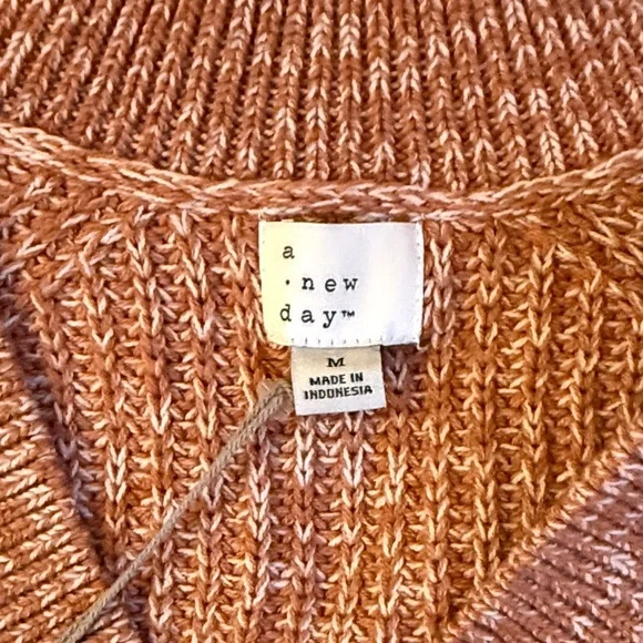 [NWT] a new day Women's Marled Rust Sweater - Picture 2 of 3